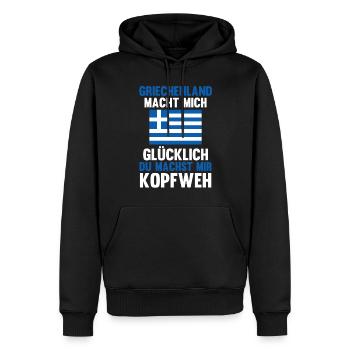 Griechen Grieche Griechenland - Männer Premium Bio Hoodie - Schwarz - Vorne - Nico (187cm)