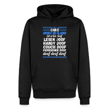 Griechen Grieche Griechenland - Männer Premium Bio Hoodie - Schwarz - Vorne - Nico (187cm)