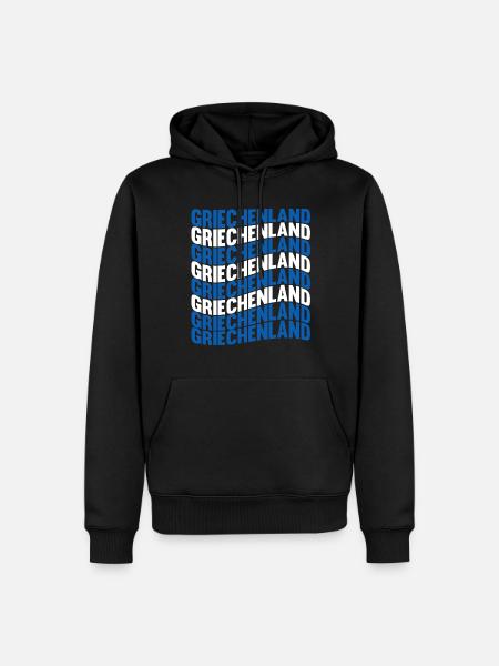 Griechen Grieche Griechenland - Männer Premium Bio Hoodie - Schwarz