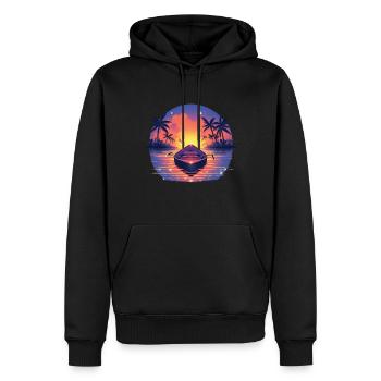 Boat - Men’s Premium Organic Hoodie - black - Front - Nico (187cm)