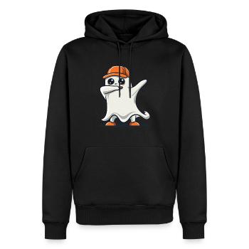 Ghost Dabbing Halloween Dabbing Dab Ghost - Sweat à capuche Premium bio Homme - noir - Devant - Nico (187cm)