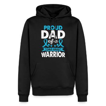 Vater Von Kindesmissbrauch Krieger Monat Des - Männer Premium Bio Hoodie - Schwarz - Vorne - Nico (187cm)