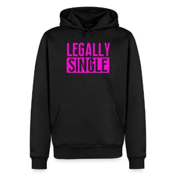 Happy Divorce Party Legally Single - Men’s Premium Organic Hoodie - black - Front - Nico (187cm)
