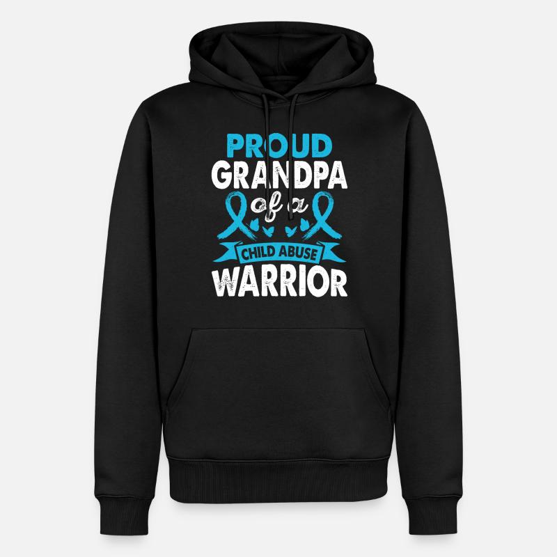 Papi de la - Sweat à capuche Premium bio Homme - noir