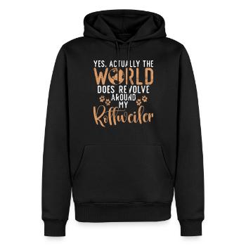 Rottweiler Gifts - Männer Premium Bio Hoodie - Schwarz - Vorne - Nico (187cm)