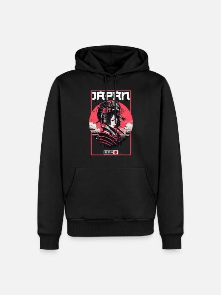 Asia 80s Japanese Retro Samurai Samurai - Men’s Premium Organic Hoodie - black