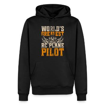 Le plus grand pilote d’avion RC au monde - Sweat à capuche Premium bio Homme - noir - Devant - Nico (187cm)