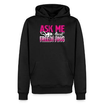 Freediving Ask Me About Freediving - Men’s Premium Organic Hoodie - black - Front - Nico (187cm)
