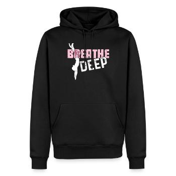 Freediving Deep Freediving - Men’s Premium Organic Hoodie - black - Front - Nico (187cm)