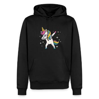 Dabbing Unicorn Einhorn Dab Dabbing Trend Tanz - Männer Premium Bio Hoodie - Schwarz - Vorne - Nico (187cm)