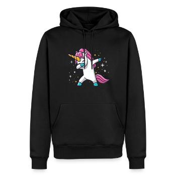 Dabbing Unicorn Einhorn Dab Dabbing Trend Tanz - Männer Premium Bio Hoodie - Schwarz - Vorne - Nico (187cm)