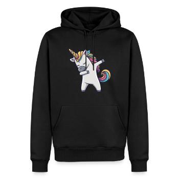 Dabbing Unicorn Einhorn Dab Dabbing Trend Tanz - Männer Premium Bio Hoodie - Schwarz - Vorne - Nico (187cm)