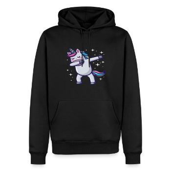 Dabbing Unicorn Einhorn Dab Dabbing Trend Tanz - Männer Premium Bio Hoodie - Schwarz - Vorne - Nico (187cm)