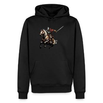 Festivals de la Renaissance Tournoi médiéval - Sweat à capuche Premium bio Homme - noir - Devant - Nico (187cm)
