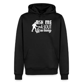 Glassblower Ask Me About Glassblowing - Men’s Premium Organic Hoodie - black - Front - Nico (187cm)