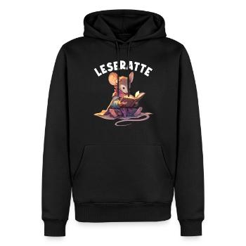 Leidenschaftlicher Leser Leserin Leseratte - Männer Premium Bio Hoodie - Schwarz - Vorne - Nico (187cm)