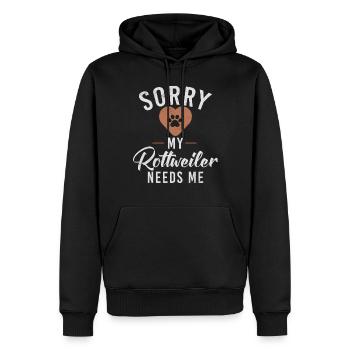 Rottweiler Gifts - Männer Premium Bio Hoodie - Schwarz - Vorne - Nico (187cm)