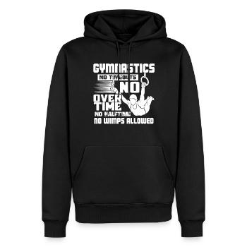 Gymnastics Gymnastics No Wimps Allowed - Men’s Premium Organic Hoodie - black - Front - Nico (187cm)