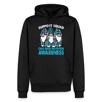 Support Squad Child Abuse Prevention Awareness - Männer Premium Bio Hoodie - Schwarz - Vorne - Nico (187cm)