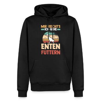 Entenliebhaber Tiermotiv Ente - Männer Premium Bio Hoodie - Schwarz - Vorne - Nico (187cm)