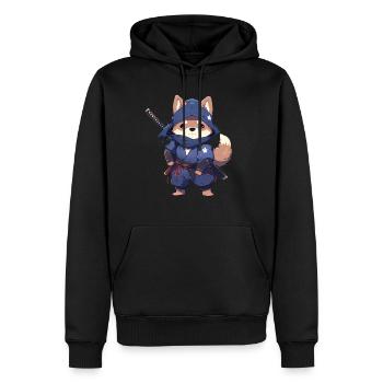 Asien Corki Japanischer Samurais Samurai - Männer Premium Bio Hoodie - Schwarz - Vorne - Nico (187cm)