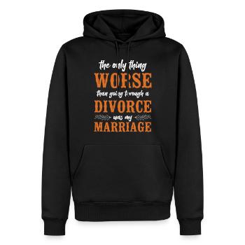 Happy Divorce Party The Only Thing - Männer Premium Bio Hoodie - Schwarz - Vorne - Nico (187cm)