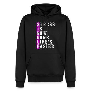 Le stress de la fête de divorce heureuse est maintenant - Sweat à capuche Premium bio Homme - noir - Devant - Nico (187cm)