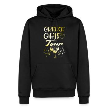 Griechenland Girls Tour Gold - Männer Premium Bio Hoodie - Schwarz - Vorne - Nico (187cm)