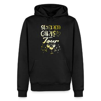 Schweden Girls Tour Gold - Männer Premium Bio Hoodie - Schwarz - Vorne - Nico (187cm)