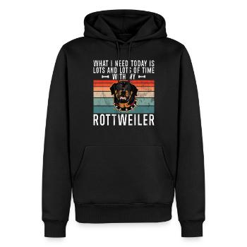 Rottweiler Gifts - Männer Premium Bio Hoodie - Schwarz - Vorne - Nico (187cm)