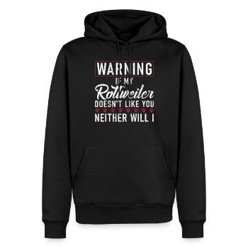 Rottweiler Gifts - Männer Premium Bio Hoodie - Schwarz - Vorne - Nico (187cm)