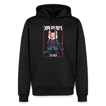 Asien Corki Japanischer Samurais Samurai - Männer Premium Bio Hoodie - Schwarz - Vorne - Nico (187cm)