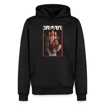 Asien Corki Japanischer Samurais Samurai - Männer Premium Bio Hoodie - Schwarz - Vorne - Nico (187cm)