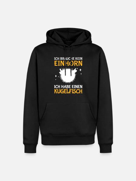 Ich habe einen Kugelfisch Aquaristik - Männer Premium Bio Hoodie - Schwarz