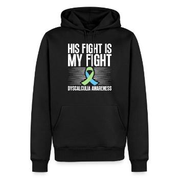 Dyskalkulie-bewusstsein Sein Kampf Ist Unser Kampf - Männer Premium Bio Hoodie - Schwarz - Vorne - Nico (187cm)