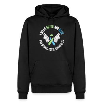 Ich Trage Ein Grünes Und Blaues Band Für - Männer Premium Bio Hoodie - Schwarz - Vorne - Nico (187cm)
