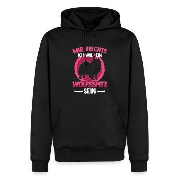 Will ein Wolfsspitz sein Deutscher Spitz - Männer Premium Bio Hoodie - Schwarz - Vorne - Nico (187cm)