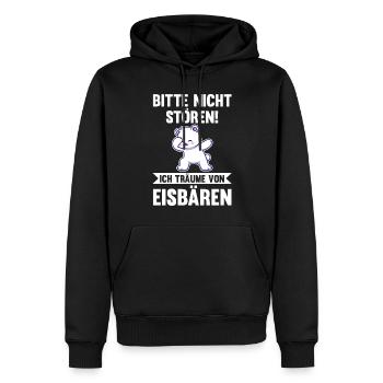 Eisbär Eisbären - Männer Premium Bio Hoodie - Schwarz - Vorne - Nico (187cm)