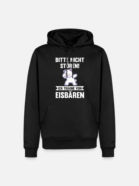 Eisbär Eisbären - Männer Premium Bio Hoodie - Schwarz