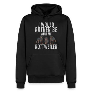 Rottweiler Gifts - Männer Premium Bio Hoodie - Schwarz - Vorne - Nico (187cm)