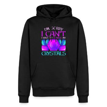 Crystal Healer Cristaux de guérison des cristaux - Sweat à capuche Premium bio Homme - noir - Devant - Nico (187cm)