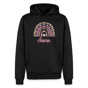 Chiara Regenbogen Name Geburtstag Chiara - Männer Premium Bio Hoodie - Schwarz - Vorne - Nico (187cm)