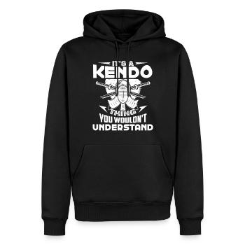 Kendo It's a Kendo Thing - Men’s Premium Organic Hoodie - black - Front - Nico (187cm)