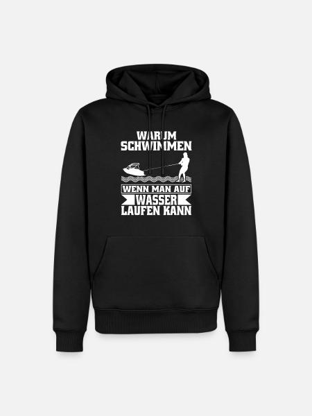 Wasserski - Männer Premium Bio Hoodie - Schwarz