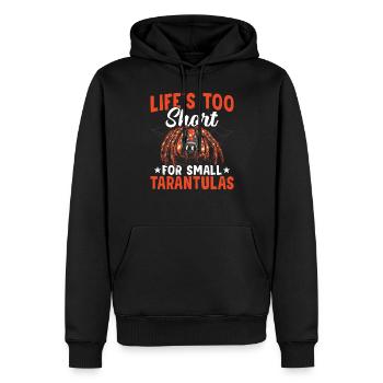 La vie est trop courte pour les propriétaires de tarentules - Sweat à capuche Premium bio Homme - noir - Devant - Nico (187cm)