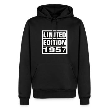 Limited Edition 1957 Geburtstag 1957 Vintage Retro - Männer Premium Bio Hoodie - Schwarz - Vorne - Nico (187cm)