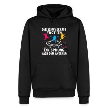 Trampolin springen Outdoor Indoor - Männer Premium Bio Hoodie - Schwarz - Vorne - Nico (187cm)
