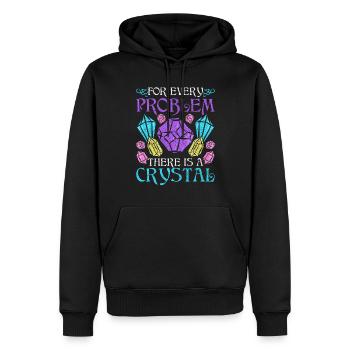 Crystal Healer Healing Crystal Crystals - Sweat à capuche Premium bio Homme - noir - Devant - Nico (187cm)