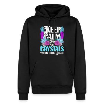 Crystal Healer Crystal Healing Crystals - Sweat à capuche Premium bio Homme - noir - Devant - Nico (187cm)