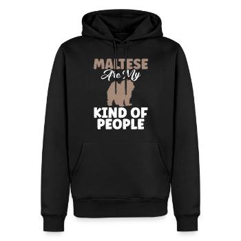 Cadeaux de propriétaire maltais - Sweat à capuche Premium bio Homme - noir - Devant - Nico (187cm)